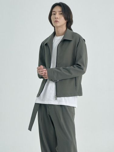 Wool Cropped Essential Jacket _ - inexcis - Modalova