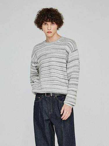 Gradation Striped Knit_Gray - THE KNIT COMPANY - Modalova