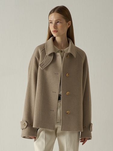 Cashmere Half Coat_Mocha - FACADE PATTERN - Modalova