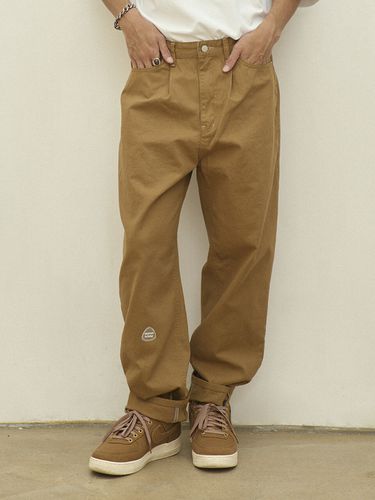 One-Tuck Cotton Twill Trousers - EXPRESS HOLIDAY - Modalova