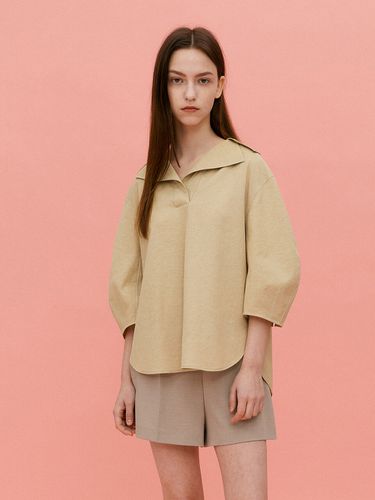 Puff Sleeve Linen Blouse JWBLME0400 - LINE STUDIO ONE - Modalova