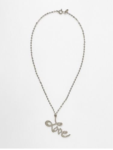 Silver Big Love Necklace_Silver - August Harmony - Modalova