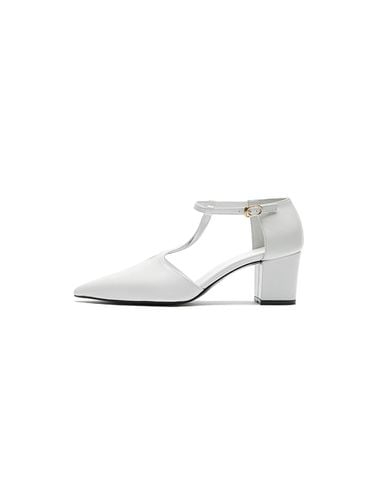 VINSLEY Point Toe T-bar Pumps_White - EENK - Modalova