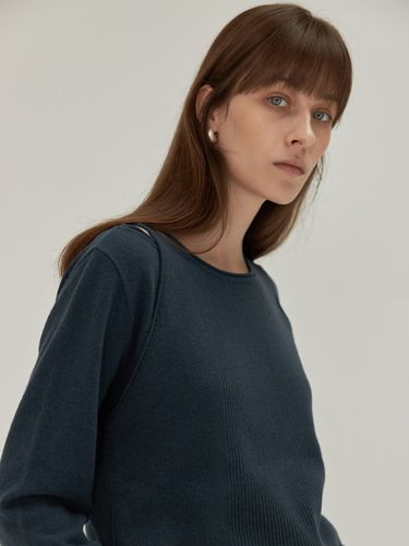 Wool Knit Top (Vintage Blue) - MOIA - Modalova