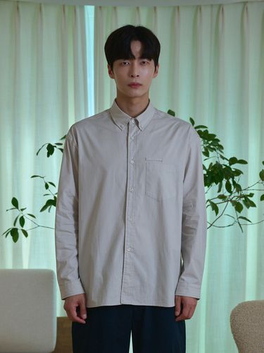 Button Down Shirt_Light Gray - TLEYOUNG - Modalova