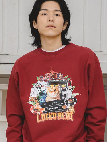 Lucky Slot Sweatshirt _ Wine - CAMELWORK - Modalova