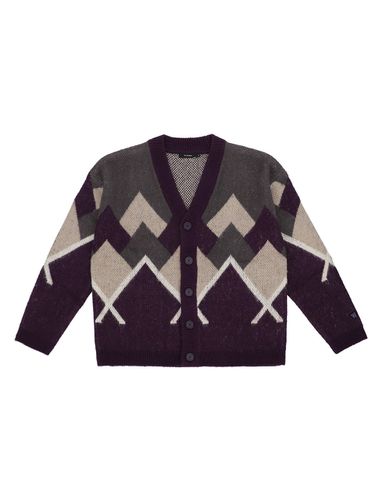 Argyle Brushed Cardigan _ 3 colors - W. standard - Modalova