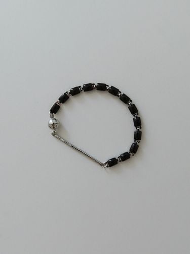 Black Square Chain Bracelet - MIDNIGHT MOMENT - Modalova