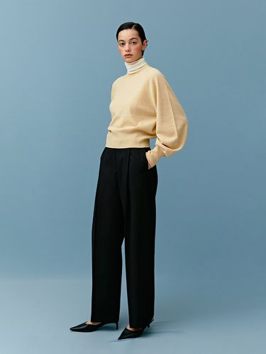 One Tuck Semi Wide Pants_2 Colors - MOHAN - Modalova