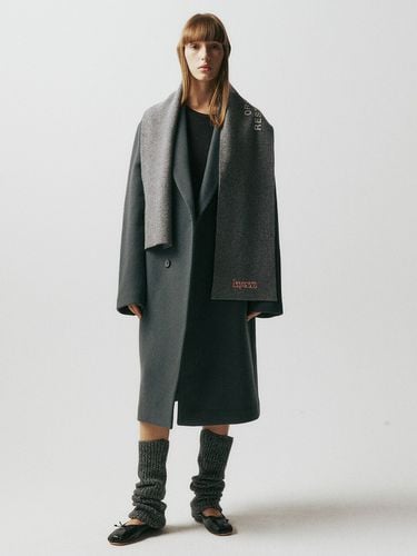 Over-fit Cashmere Double Long Coat - EZIO - Modalova