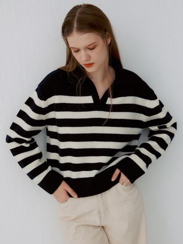 Collar Stripe Pullover - FRRW - Modalova