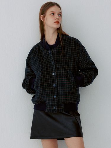 Wool Check Blouson Jumper - FRRW - Modalova