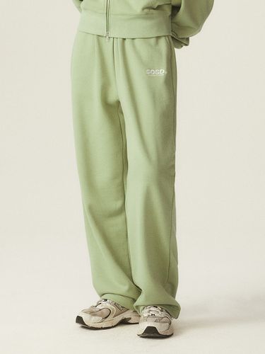 Logo Two-Way String Wide Sweatpants_Avocado - ODD STUDIO - Modalova