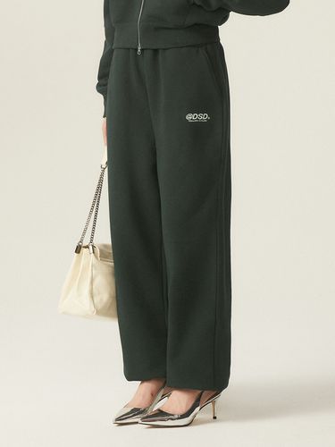 Logo Two-Way String Wide Sweatpants_Green - ODD STUDIO - Modalova