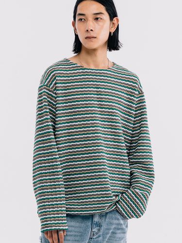 Over Fit Grunge Stripe Knit (Green) - VASTIC - Modalova