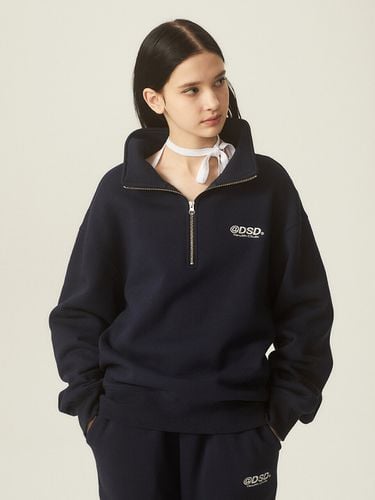 Logo Half Zip-Up Sweatshirt_Navy - ODD STUDIO - Modalova