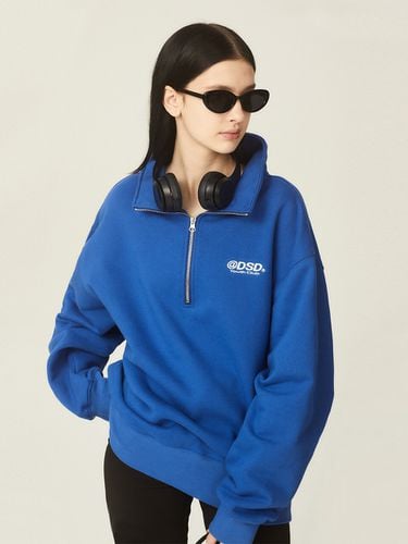 Logo Half Zip-Up Sweatshirt_Blue - ODD STUDIO - Modalova