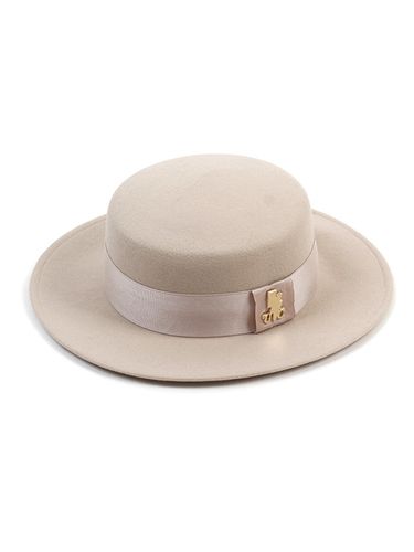 Grosgrain-Trimmed Wool Flat Fedora IV - Universal chemistry - Modalova