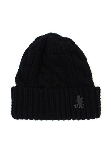 Cable-Knit Wool Beanie Black - Universal chemistry - Modalova