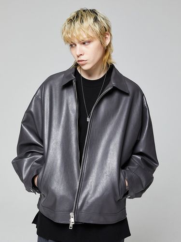 Vegan Leather Vintage Single Jacket _ - V2 - Modalova