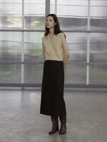 Poem Wool Skirt_Choco Brown - H8 - Modalova