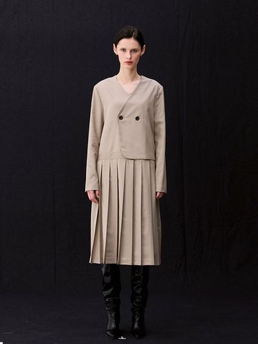 Alexa Wool Pleats Dress - Oui mais non - Modalova