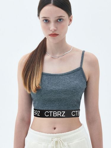 Logo Banded Sleeveless Top (Gray) - CITYBREEZE - Modalova