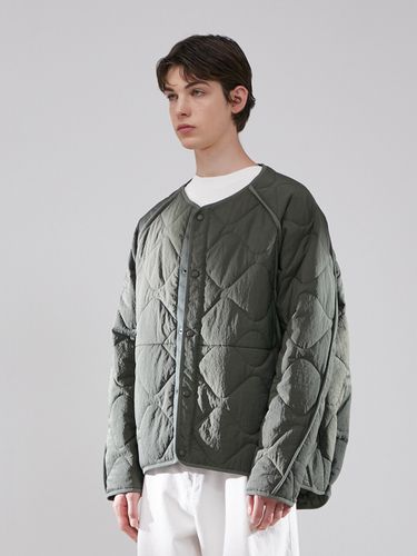 Wave Volume Quilted Liner Jacket_Khaki - evener - Modalova