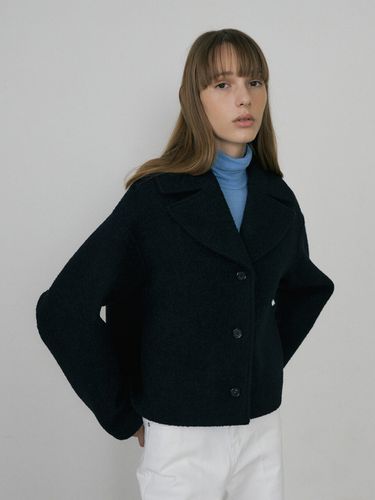 Boucle Crop Coat_Dark Navy - octette - Modalova