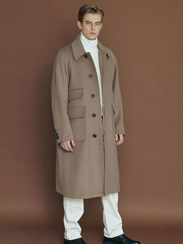 Wool Balmacaan Overfit Coat - LeftSeoul - Modalova