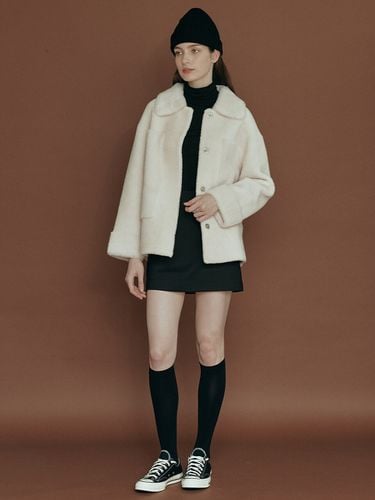 Real Wool Fur Shearing Jacket - LeftSeoul - Modalova