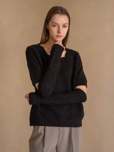 WED Square Neck Warmer Knit Top Sets (3 Colors) - We’Dee - Modalova