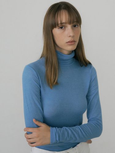 Tencel Turtleneck T-shirt_Blue - octette - Modalova