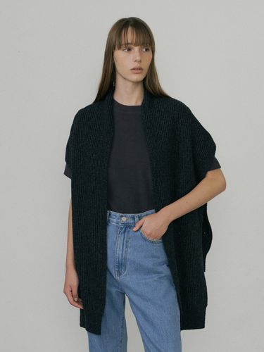 Wool Cape Vest_Charcoal - octette - Modalova