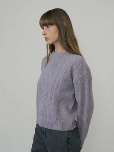 Cable Knit Top_Grey Blue - octette - Modalova