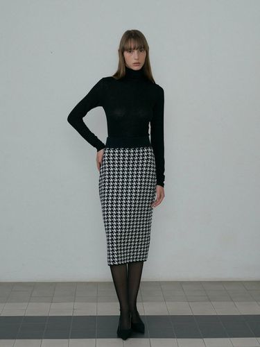 Houndstooth Skirt_Black - octette - Modalova