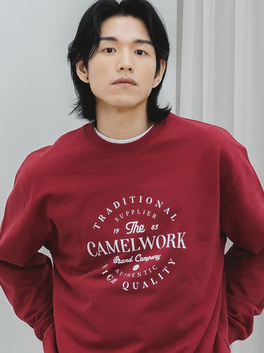 Circle Logo Sweatshirt [Wine] - CAMELWORK - Modalova