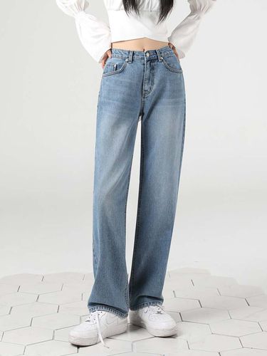 Straight Wide Denim Pants_Light Blue - AVANDRESS - Modalova