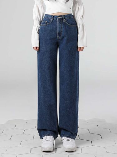 Straight Wide Denim Pants_Blue - AVANDRESS - Modalova