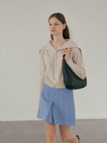 Flat Tweed Skirt_Sky Blue - octette - Modalova