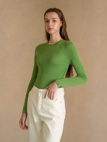 WED Slim Round Knit Top (3 Colors) - We’Dee - Modalova