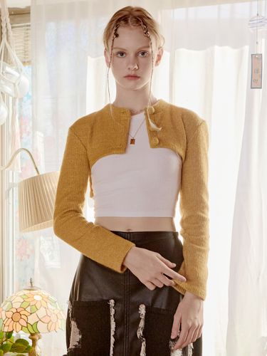 Long Sleeve Crop Knit Top - FABER FINGER - Modalova