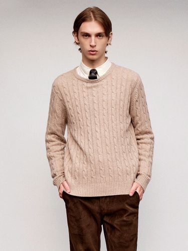 Fisherman Cable-Knit Sweater Beige - SOLEW - Modalova