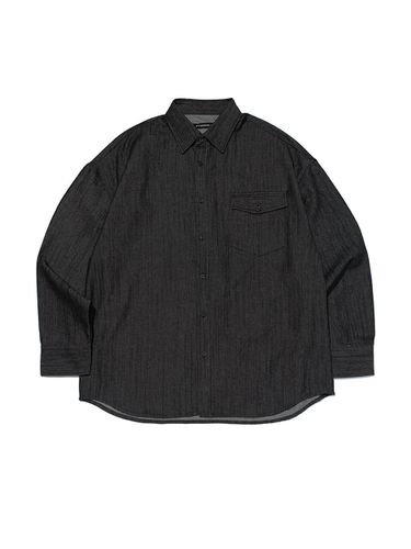 Washed Overfit Denim Shirt_Black - OTHERFITS - Modalova