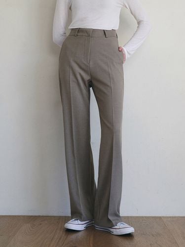 Formal Line Bootcut Slacks - Beige - LOEIL - Modalova