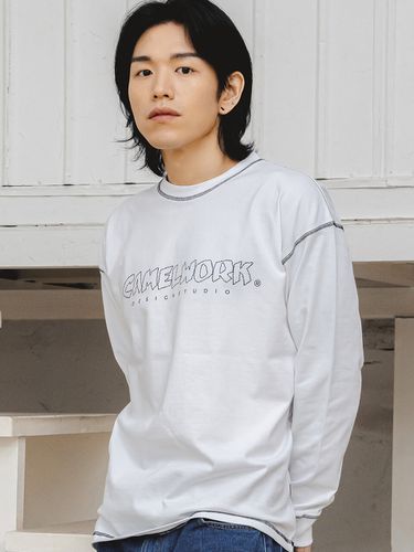 Grunge Logo Stitch Long Sleeve T-Shirt () - CAMELWORK - Modalova