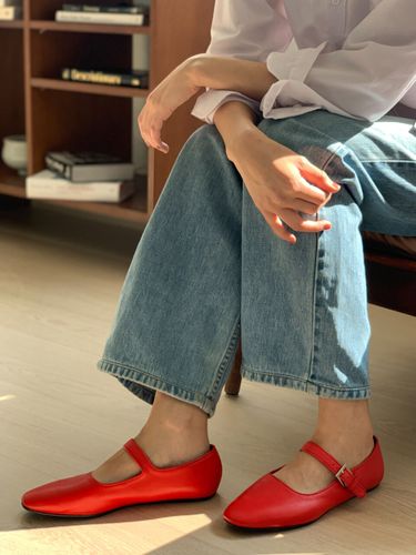 Classic Mary Jane Flats - Red - dough - Modalova