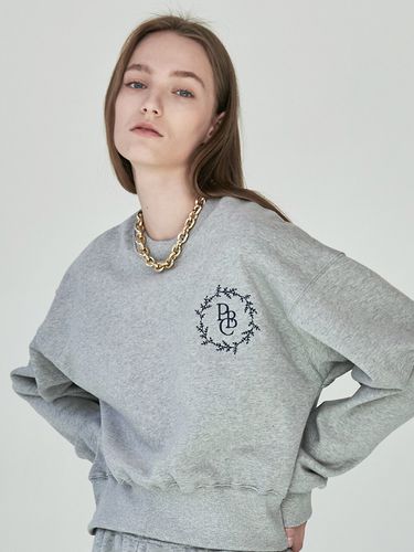 Crop Evergreen Sweatshirt (Melange) - PaperBoy - Modalova