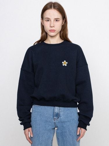 Flower Dot Embroidered Crop Sweatshirts _ - GRAVER - Modalova