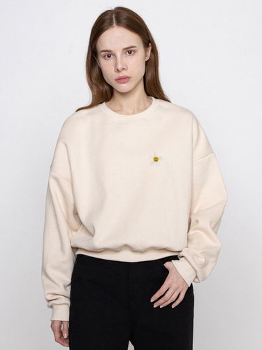 Flower Dot Embroidered Crop Sweatshirts _ - GRAVER - Modalova